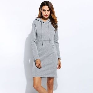 Grey hoodie dress